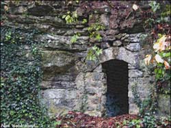 An entrance in the cliff behind someone's house in Eureka Springs...Click here to see the image larger