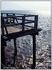 sparkling water off pier