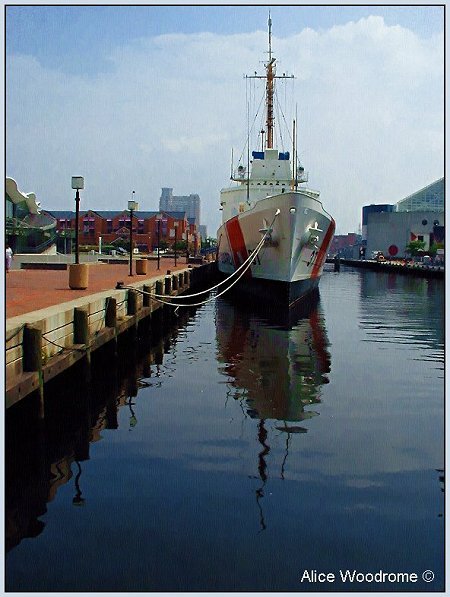 Ship at Baltimore harbor