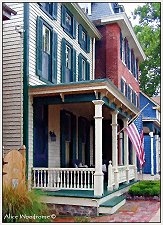 porch with flag