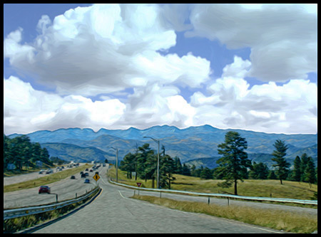 Driving toward Breckenridge