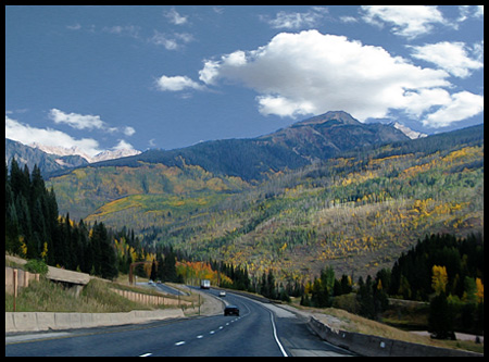 The scene that stretched before us on our way to Vail was stunning.