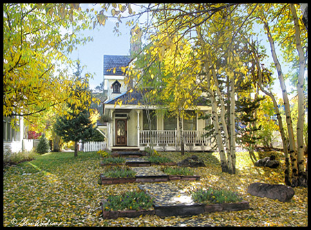 We loved this little house with all the aspen in the front yard.