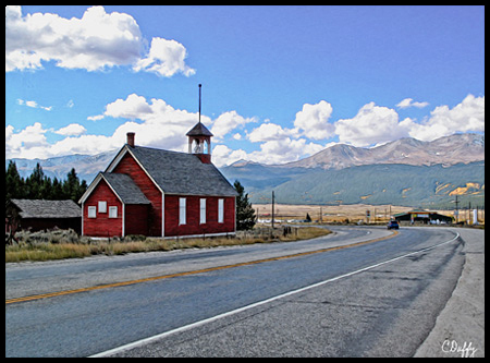 I bet there is a great story about this neat little church along the highway.