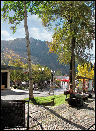 The pedestrian mall where we ate our lunch