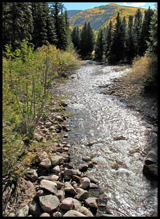 the trail follows the creek, so we had a good view of it all the way