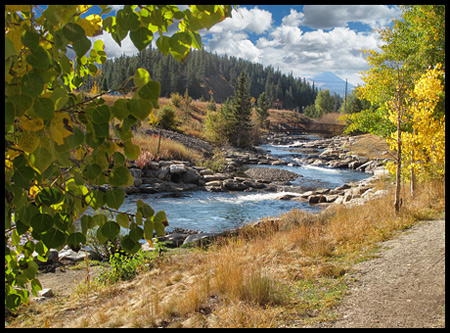 The trail was wide enough for bicycles as well as hikers.