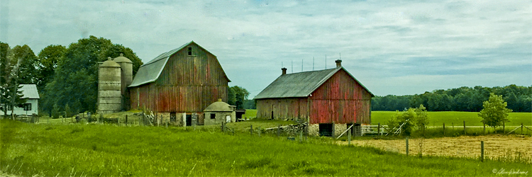 We drove through lots of farm land