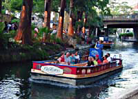 A river boat on the River Walk -- click to see larger version