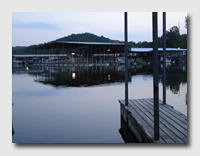 It was calmer near the dock