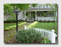 I loved the brick walkway to the house