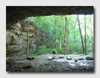 Looking under the Natural Bridge