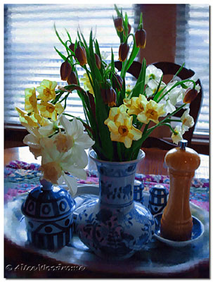 After a storm I brought in some flowers laying in the mud